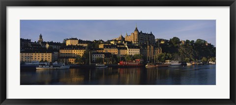 Framed Buildings On The Waterfront, Stockholm, Sweden Print