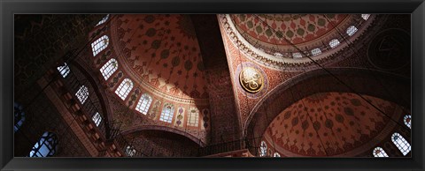 Framed Turkey, Istanbul, Suleyman Mosque, interior domes Print