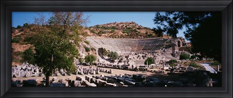Framed Turkey, Ephesus, main theater ruins Print