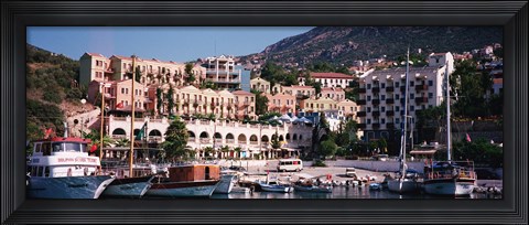 Framed Harbor, Kalkan, Turkey Print