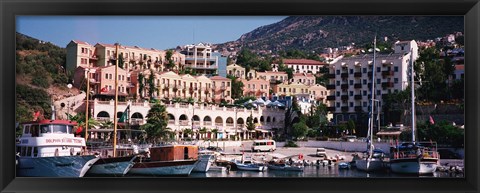 Framed Harbor, Kalkan, Turkey Print