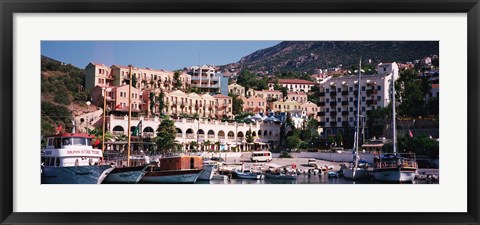 Framed Harbor, Kalkan, Turkey Print