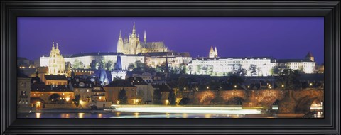 Framed Hradcany Castle and Charles Bridge Prague Czech Republic Print