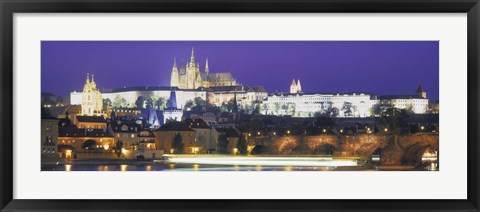 Framed Hradcany Castle and Charles Bridge Prague Czech Republic Print