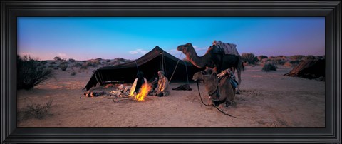 Framed Bedouin Camp, Tunisia, Africa Print
