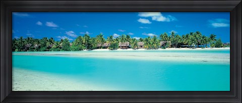 Framed Aitutaki Atoll, Cook Islands, New Zealand Print