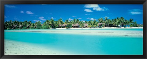 Framed Aitutaki Atoll, Cook Islands, New Zealand Print