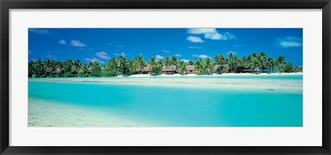 Framed Aitutaki Atoll, Cook Islands, New Zealand Print
