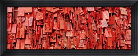 Framed Prayer offerings at a temple, Dai Temple, Tai&#39;an, China Print