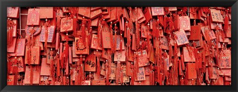 Framed Prayer offerings at a temple, Dai Temple, Tai&#39;an, China Print