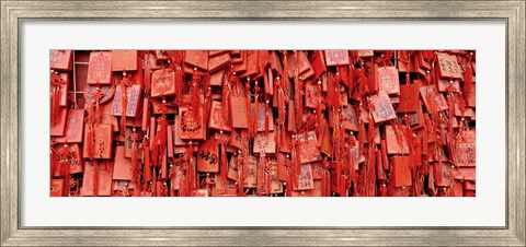 Framed Prayer offerings at a temple, Dai Temple, Tai&#39;an, China Print