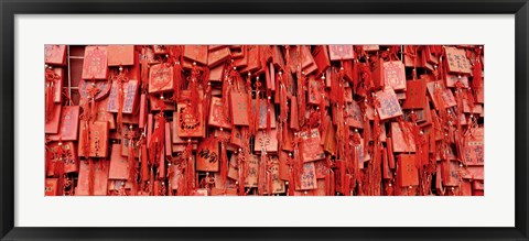 Framed Prayer offerings at a temple, Dai Temple, Tai&#39;an, China Print