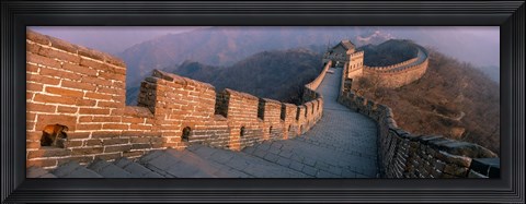 Framed High angle view of the Great Wall Of China, Mutianyu, China Print