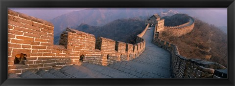 Framed High angle view of the Great Wall Of China, Mutianyu, China Print