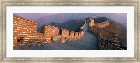 Framed High angle view of the Great Wall Of China, Mutianyu, China Print
