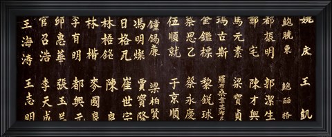 Framed Close-up of Chinese ideograms, Beijing, China Print