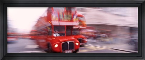 Framed Double Decker Bus, London, England, United Kingdom Print