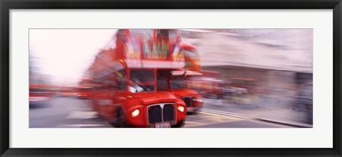 Framed Double Decker Bus, London, England, United Kingdom Print