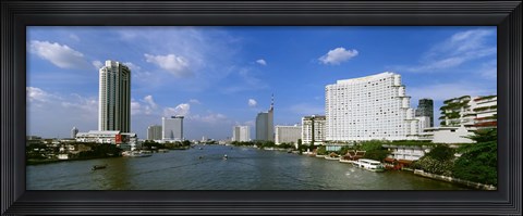 Framed Chao Phraya River, Bangkok, Thailand Print