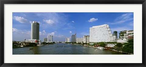 Framed Chao Phraya River, Bangkok, Thailand Print