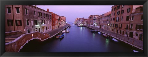 Framed Buildings along a canal, Cannaregio Canal, Venice, Italy Print