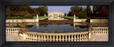 Framed Canal in front of a building, Brenta Canal, Villa Pisani, Venice, Italy Print