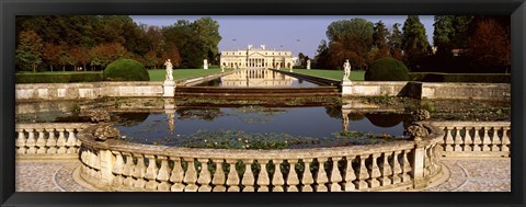 Framed Canal in front of a building, Brenta Canal, Villa Pisani, Venice, Italy Print