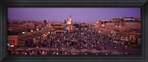 Framed Djemma El Fina, Marrakech, Morocco Print
