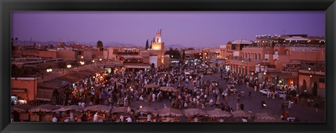 Framed Djemma El Fina, Marrakech, Morocco Print