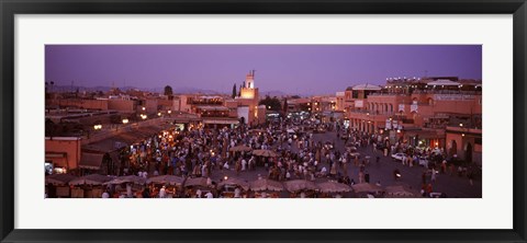 Framed Djemma El Fina, Marrakech, Morocco Print