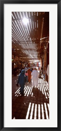 Framed Souk, Marrakech, Morocco (vertical) Print