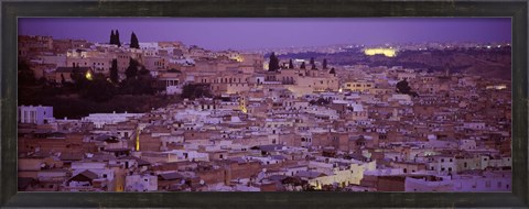 Framed Fes, Morocco at dusk Print
