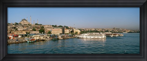Framed Buildings at the waterfront, Istanbul, Turkey Print
