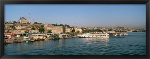 Framed Buildings at the waterfront, Istanbul, Turkey Print