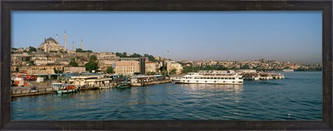 Framed Buildings at the waterfront, Istanbul, Turkey Print