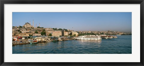 Framed Buildings at the waterfront, Istanbul, Turkey Print