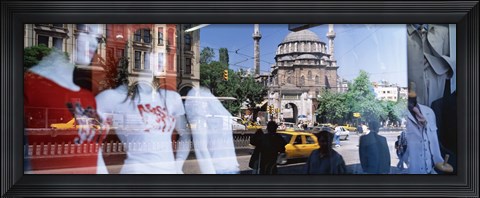 Framed Window Reflection, Istanbul, Turkey Print