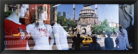 Framed Window Reflection, Istanbul, Turkey Print