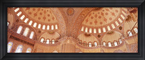 Framed Interior, Blue Mosque, Istanbul, Turkey Print