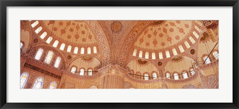 Framed Interior, Blue Mosque, Istanbul, Turkey Print