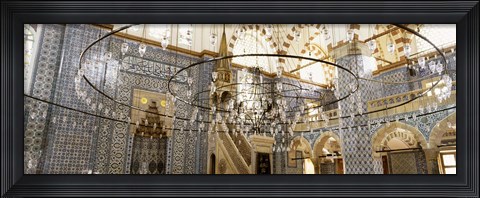 Framed Interiors of a mosque, Rustem Pasa Mosque, Istanbul, Turkey Print