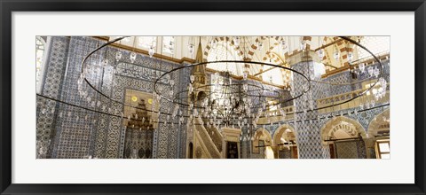 Framed Interiors of a mosque, Rustem Pasa Mosque, Istanbul, Turkey Print