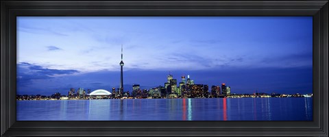 Framed Buildings at the waterfront, CN Tower, Toronto, Ontario, Canada Print