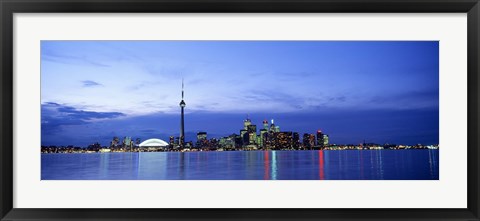 Framed Buildings at the waterfront, CN Tower, Toronto, Ontario, Canada Print