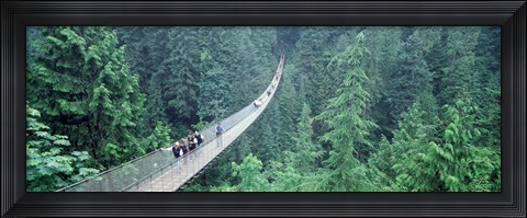 Framed Capilano Bridge, Suspended Walk, Vancouver, British Columbia, Canada Print