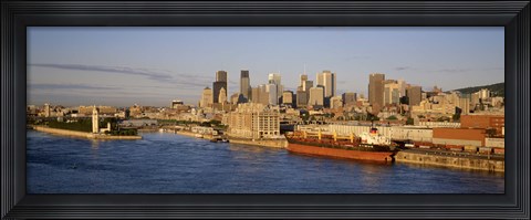 Framed Buildings at the waterfront, Montreal, Quebec, Canada Print