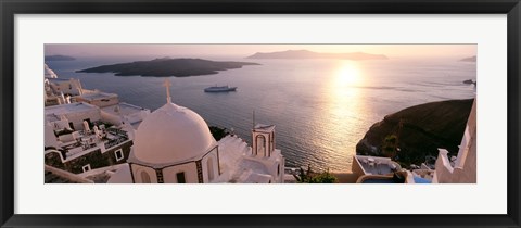 Framed View of Santorini, Greece Print