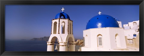 Framed Church with sea in the background, Santorini, Cyclades Islands, Greece Print