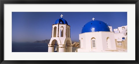 Framed Church with sea in the background, Santorini, Cyclades Islands, Greece Print