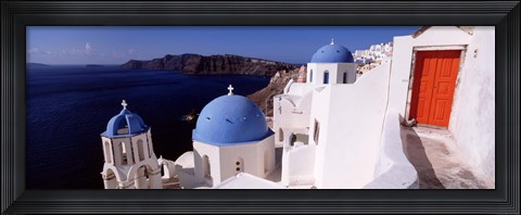 Framed Church in a city, Santorini, Cyclades Islands, Greece Print